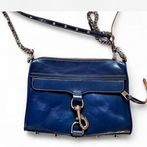 Rebecca Minkoff Royal Blue Crossbody Bag with Chain Accent